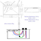 33x19 Drop In Kitchen Sink with Faucet Combo
