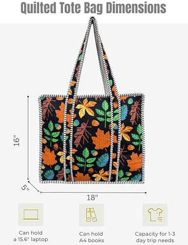 100% Cotton Quilted Tote Bag For Women