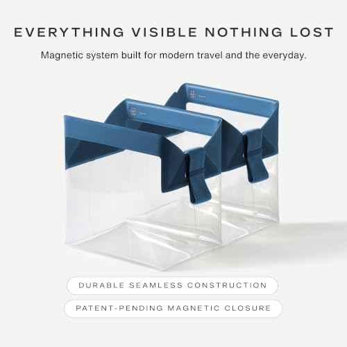 Parcel Clear Travel Kit with Zipperless Magnetic Closure