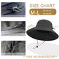 Sun Hats for Women UV Protection Wide Brim Hat with Ponytail Hole Black