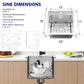15x15x9 inch Drop in Bar Sink