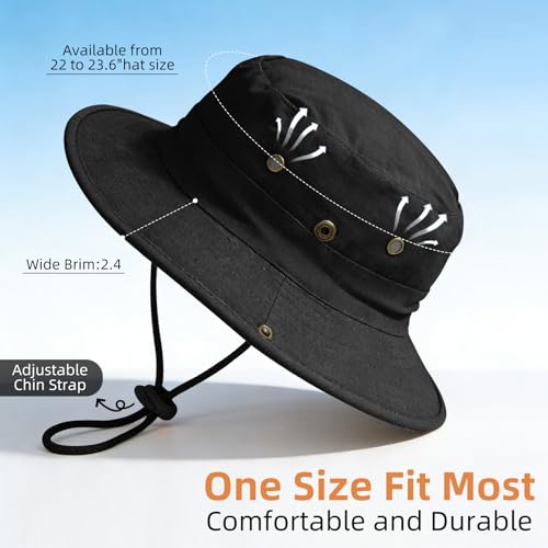 Sun Hats for Men Women Safari Hat Foldable Fishing Hat UPF 50+ Bucket Hat