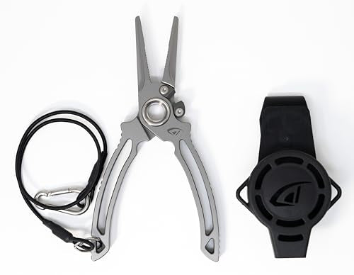 danco Titanium Side Cutter Fishing Pliers with Sheath for Fresh