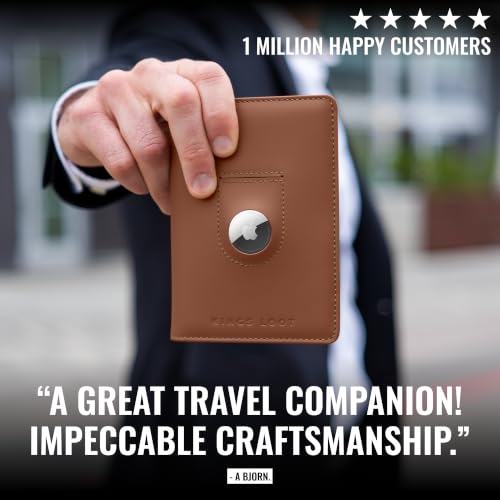 Passport with AirTag Holder Wallet