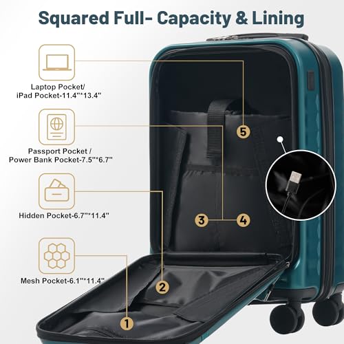 Luggage Sets Front Opening (2 Count)
