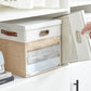 13x13 Inch Ultra Thick Fabric Storage Bins with Lids & Windows (3 Count)