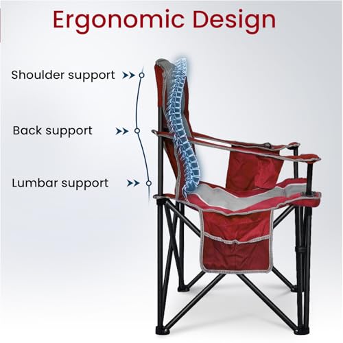Oversized Camping Chair 500lbs Capacity for Big and Tall