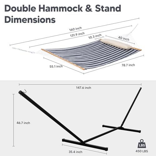 Double Hammock with Stand Included