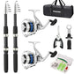 2PCS Fishing Rod and Reel Combo 6.9ft Telescopic Fishing Pole (4 Count)
