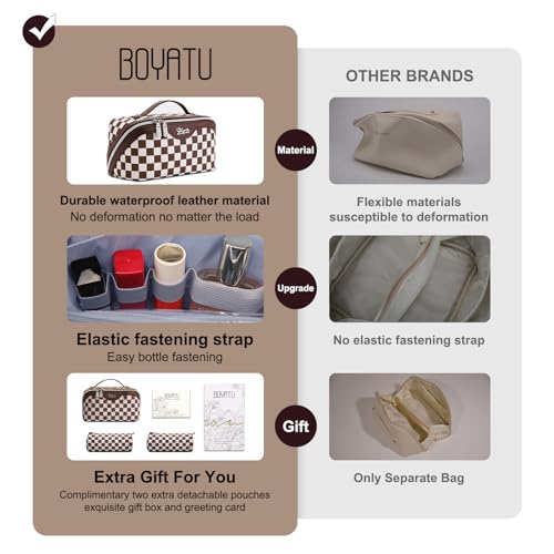 Travel Makeup Bag Organizer Cosmetic Bag (3 Count)