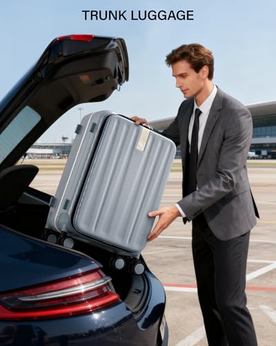 20 Inch Carry On Suitcase PC Hardshell Luggage Top Open Aluminum Frame Rolling Suitcases with Wheels Travel Luggage for Woman Men Gifts