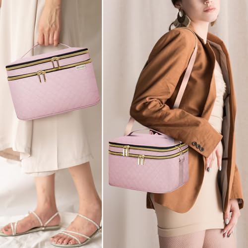 Double Layer Travel Makeup Bag Women