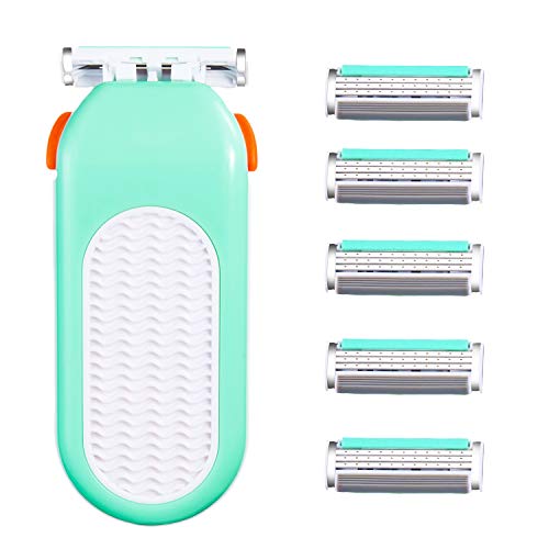 Domon dolly Razors for Women 6 Refills 3 Blades Shaver for Face Legs Bikini area (6 Count)