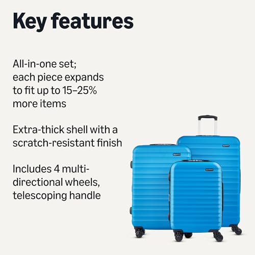3 Piece Hardside Expandable Travel Luggage Set (3 Count)