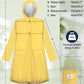 Waterproof Rain Poncho for Women Packable Hooded Raincoat with Pocket