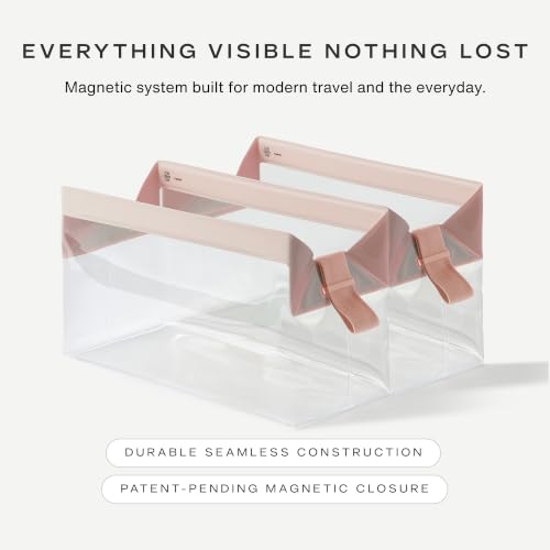 Parcel Clear Travel Kit with Zipperless Magnetic Closure