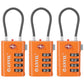 TSA Approved Luggage Locks with Search Alert Indicator (3 Count)