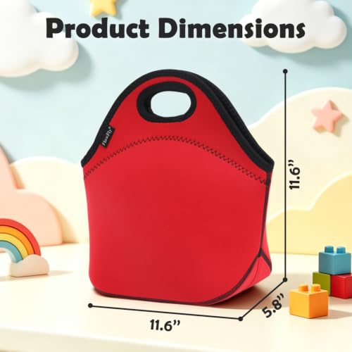 Neoprene Lunch Tote Insulated Thermal Reusable Lunch Bag Box for Boys Men with Zipper