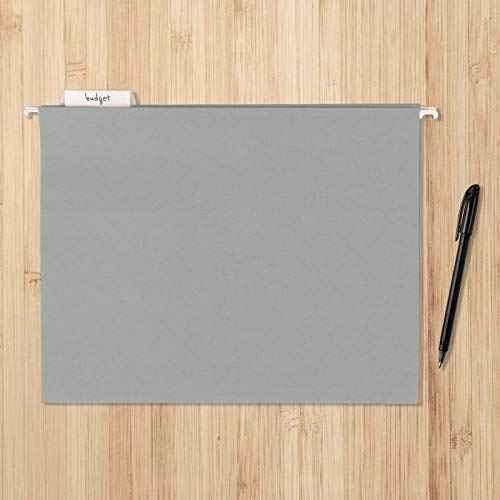 Hanging File Folders with Adjustable Tabs for Document Organization (25 Count)