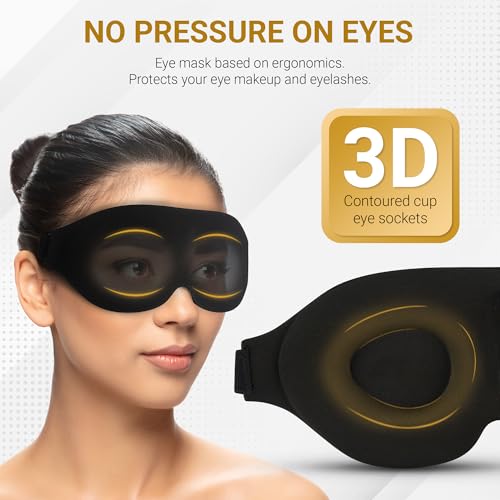 3D Sleep Mask with Travel Storage Bag
