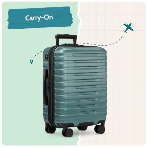 Boren Expandable Hardside Rugged Travel Luggage with 8 Spinner Wheels