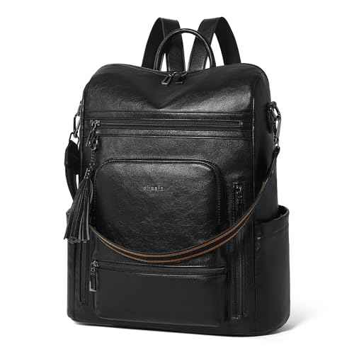 Vegan Leather Laptop Backpack for Women 15.6 inch Work Backpack Fashion Travel Backpack Purse for Business College