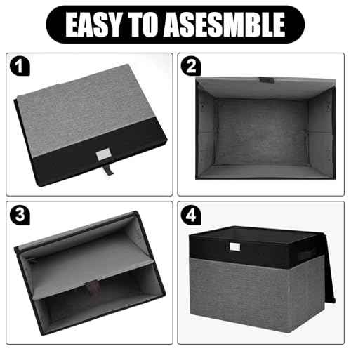 Large 42 Quarts Fabric Storage Bins with Lids [2