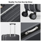 26 Inch Large Checked Luggage PC Hard Shell Suitcase Top Opening Aluminum Frame Travel Suitcases with Wheels