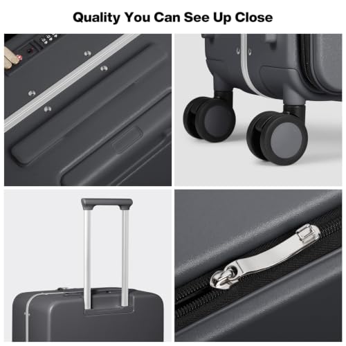 26 Inch Large Checked Luggage PC Hard Shell Suitcase Top Opening Aluminum Frame Travel Suitcases with Wheels