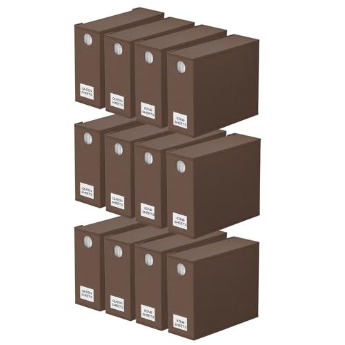 12 Pack Bed Sheet Organizers and Storage (12 Count)