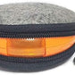 INVODA Weekly Pill Organizer 7 Compartment Rotating Pill Box for Daily Medication & Vitamins - Portable Travel Pill Case Fish Oil Supplements Vitamins Organizer (Orange+Bag)