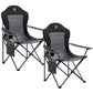 Folding Camping Chair with High Back Padded 2 Pack Oversized Portable Lawn Chairs Lightweight Sturdy Steel Foldable Outdoor Camp Chair for Adults (2 Count)