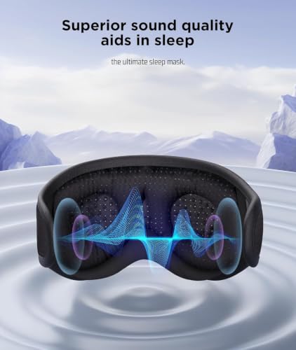 Sleep Mask Bluetooth Headphones Weighted Sleeping Mask 3D Eye Mask Pressure Relief Night Sleep Eye Mask Music Sleeping Headphones for Side Sleepers Meditation Gifts for Men Women