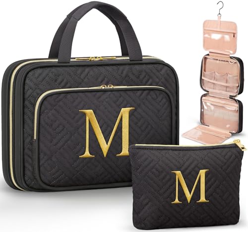 Personalized Hanging Toiletry Bag Travel Makeup & Cosmetic Bag Organizer (2 Count)