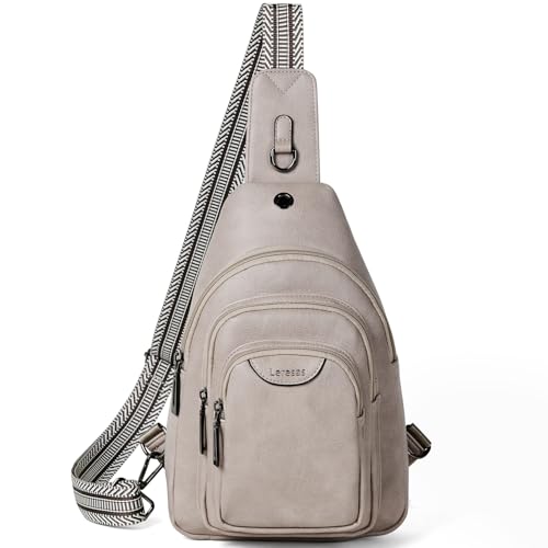 10L Crossbody Sling Bag for Women Men Anti Theft Cross Body Fanny Pack Belt Bag Purse Gifts for Women Faux Leather