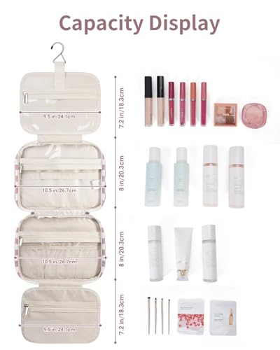 Hanging Toiletry Bag for Women Travel Makeup Bag Organizer Toiletries Bag for Travel Size Essentials Accessories Cosmetics