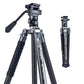 62" Video Camera Tripod with Fluid Head for Smooth Panning