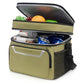 Small Cooler Bag 24 Can Insulated Lunch Box Double Deck Soft Leak (24 Count)