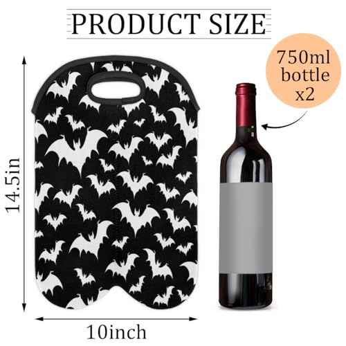 Vintage Sea Turtle 2 Bottle Wine Carrier Tote Bag Insulated Wine Bottles Neoprene Bag with Secure Carry Handle Portable Wine Cooler Bag for Travel Picnic Beach
