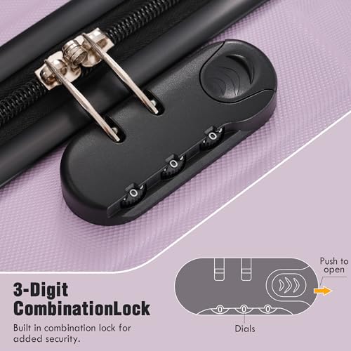 Luggage Sets of 3 Piece Carry on Suitcase Airline Approved (3 Count)