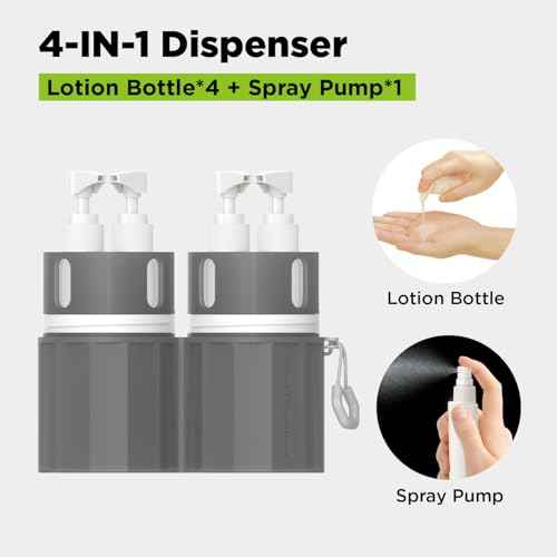 2P 4 in 1 Travel Toiletry Containers (2 Count)