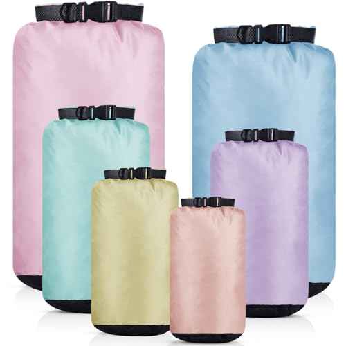 6 Pcs Waterproof Dry Bag Set for Kayaking & Camping (6 Count)