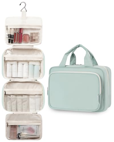 Travel Toiletry Bag for Women Large Hanging Makeup Bag Organizer Toiletries Bag for Full Size Essentials Accessories Cosmetics