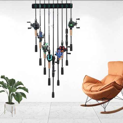 Vertical Fishing Rod Holder Wall Mount