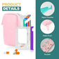 A7 Waterproof Pill Organizer with 7 PCS L Size Zippered Pill Pouches for A7 Binder (7 Count)
