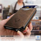 Men Slim Leather Wallet Metal Case Money Clip