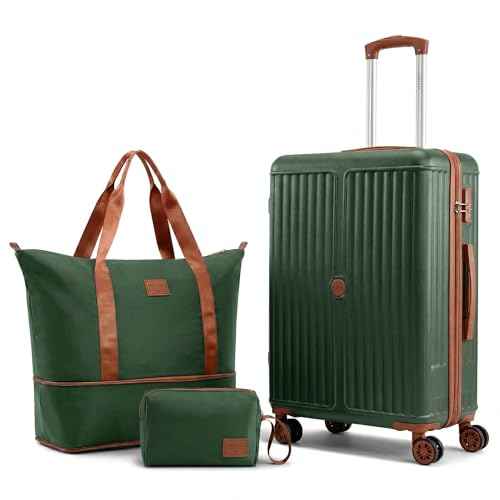 Luggage Sets 3 Piece ABS+PC Hardside (3 Count)