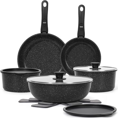 15Pcs Pots and Pans Set Non Stick