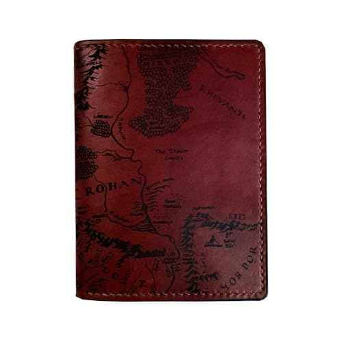 Handmade genuine Leather Wallet Map engrave