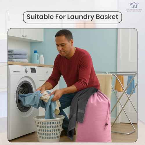 LFH Home Large Premium Cotton Rich Canvas Laundry Bag with Drawstring and Handles Heavy Duty (2 Count)